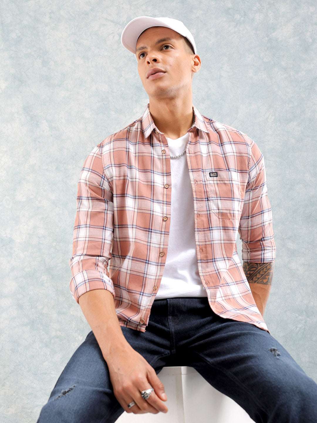 Shop Men Checked Shirt Online.