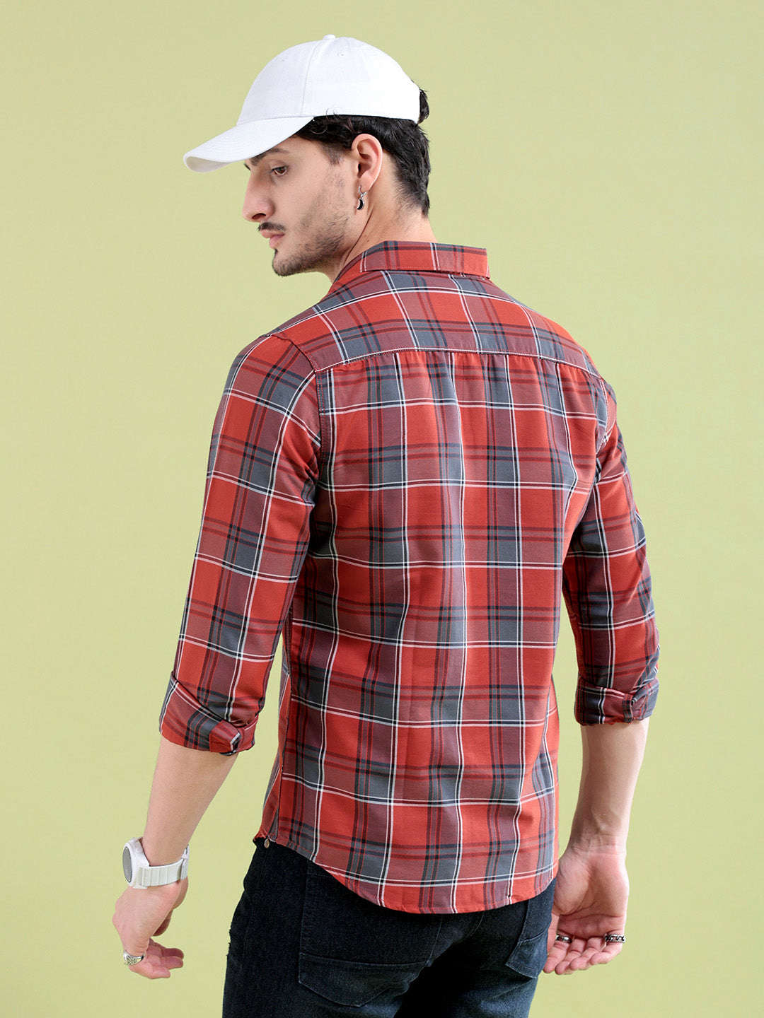 Shop Men Checked Shirt Online.