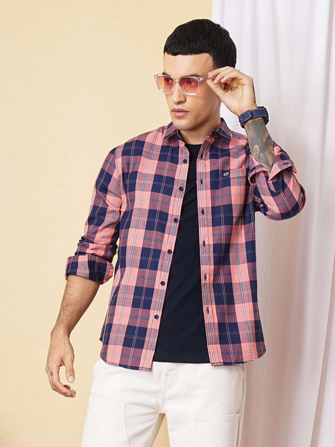 Shop Men Checked Shirt Online.