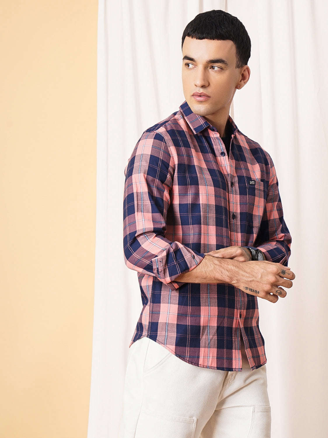 Shop Men Checked Shirt Online.