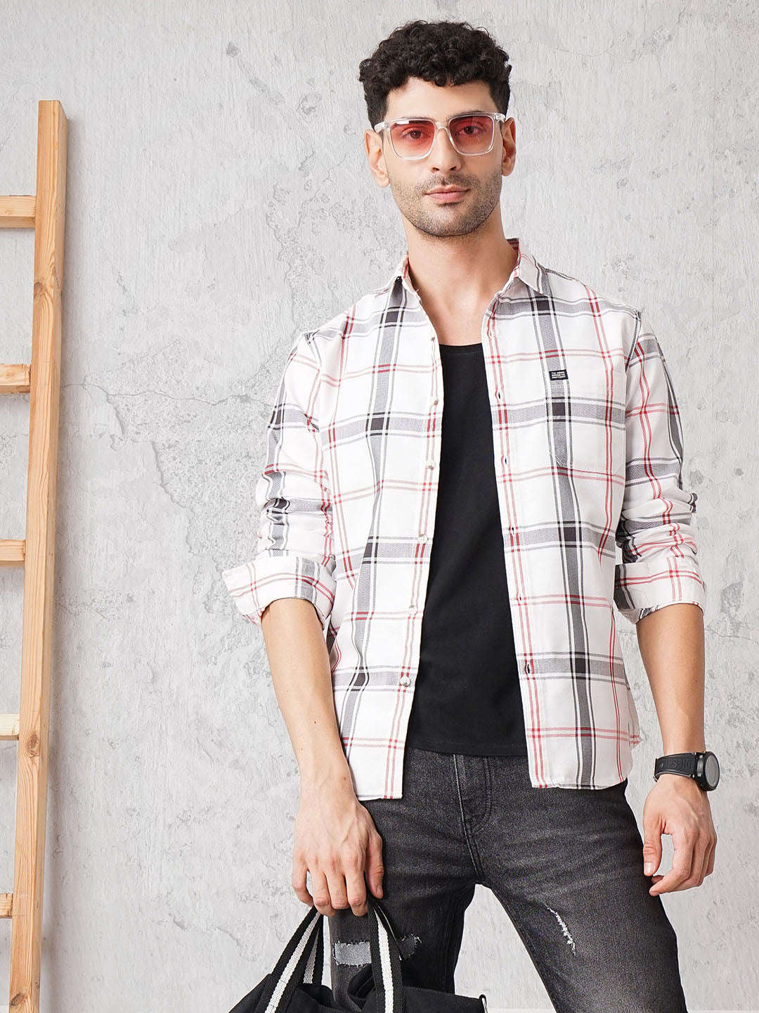 Shop Men Checked Shirt Online.