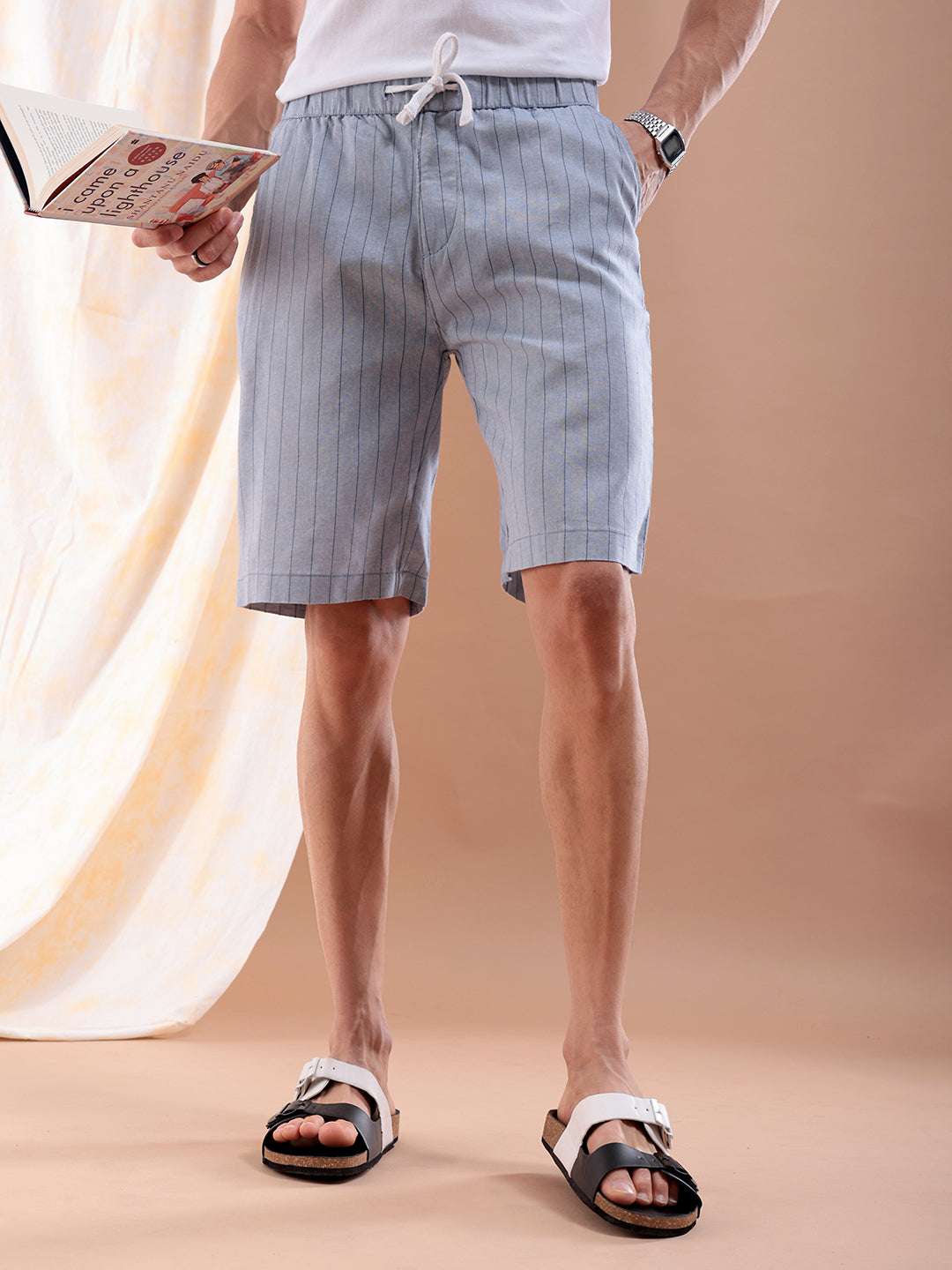 Shop Men Striped Shorts Online.