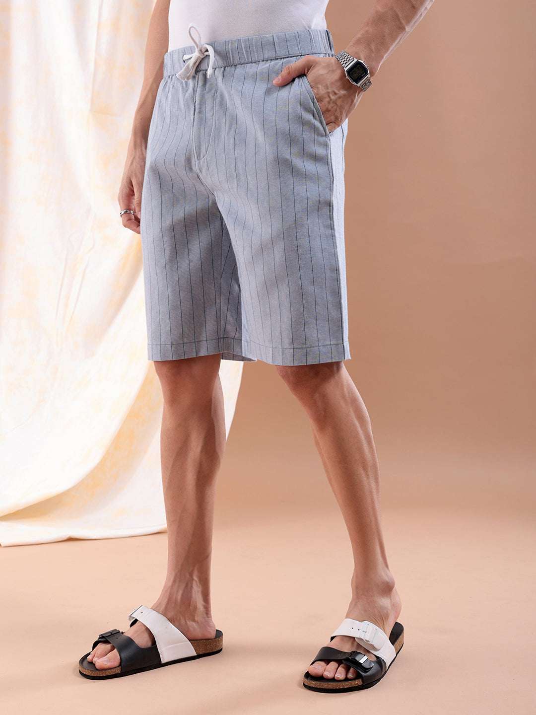 Shop Men Striped Shorts Online.