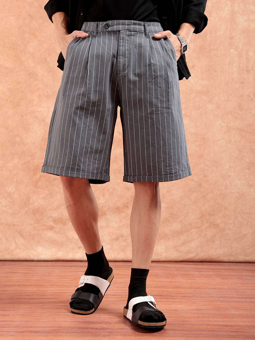 Shop Men Striped Shorts Online.