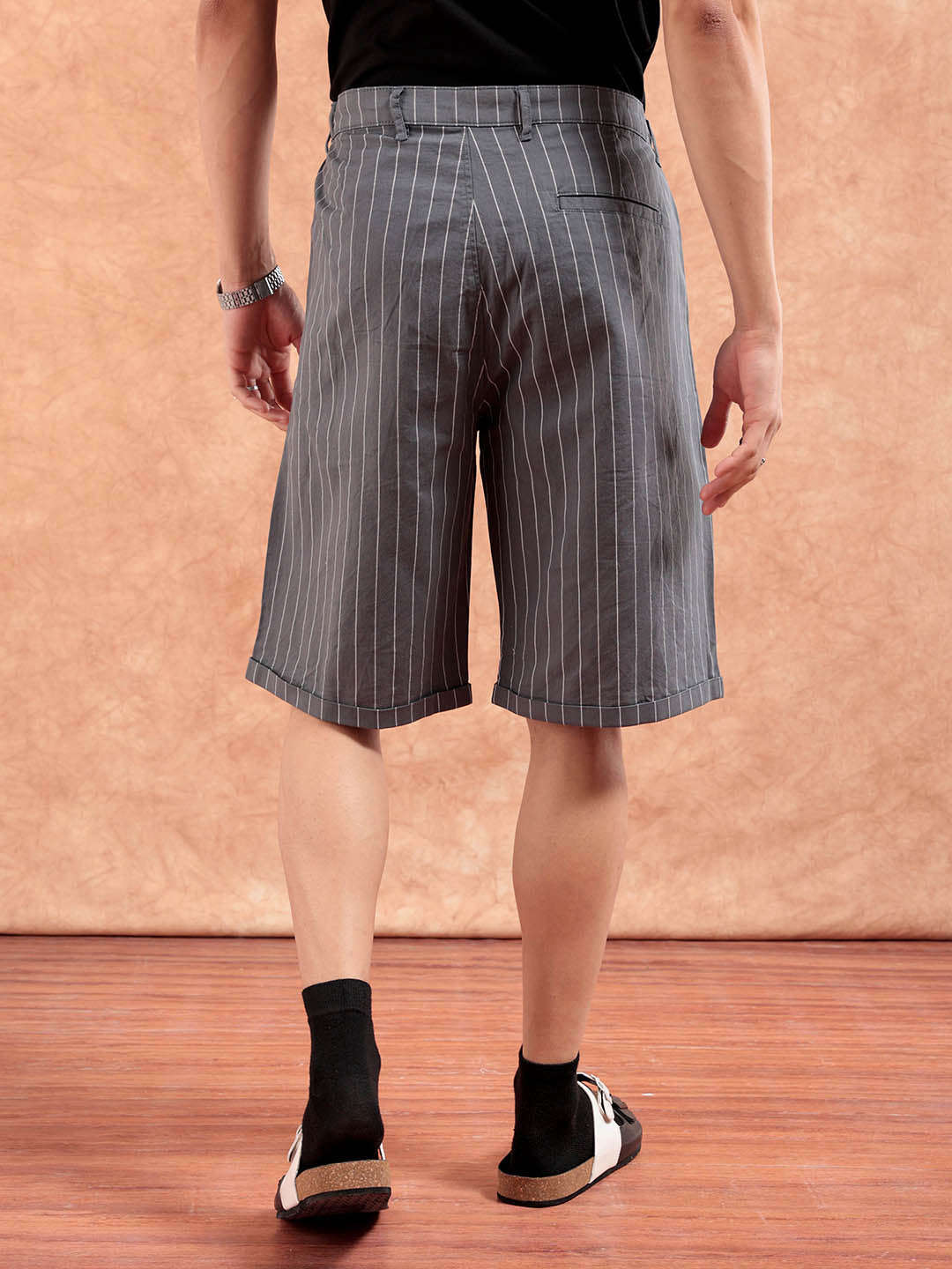 Shop Men Striped Shorts Online.