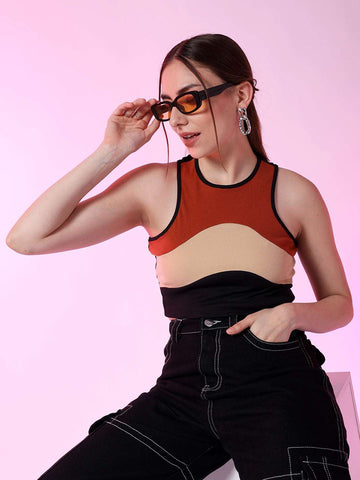 Shop Women Colourblocked Top Online.