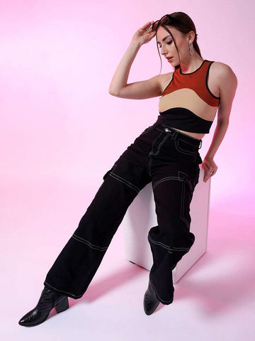 Shop Women Colourblocked Top Online.