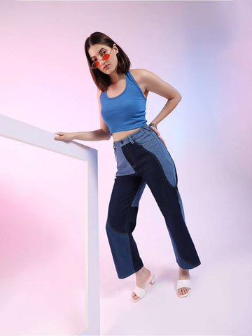 Shop Women Halter Neck Rib Top Online.