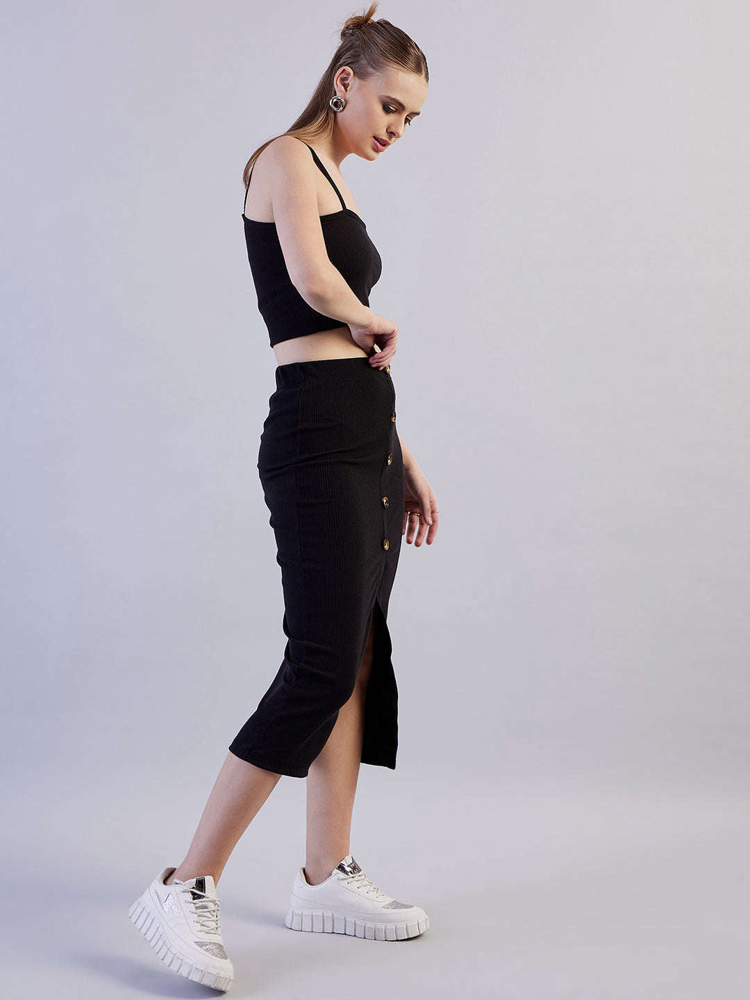 Shop Women Solid Co-Ords Set Online.