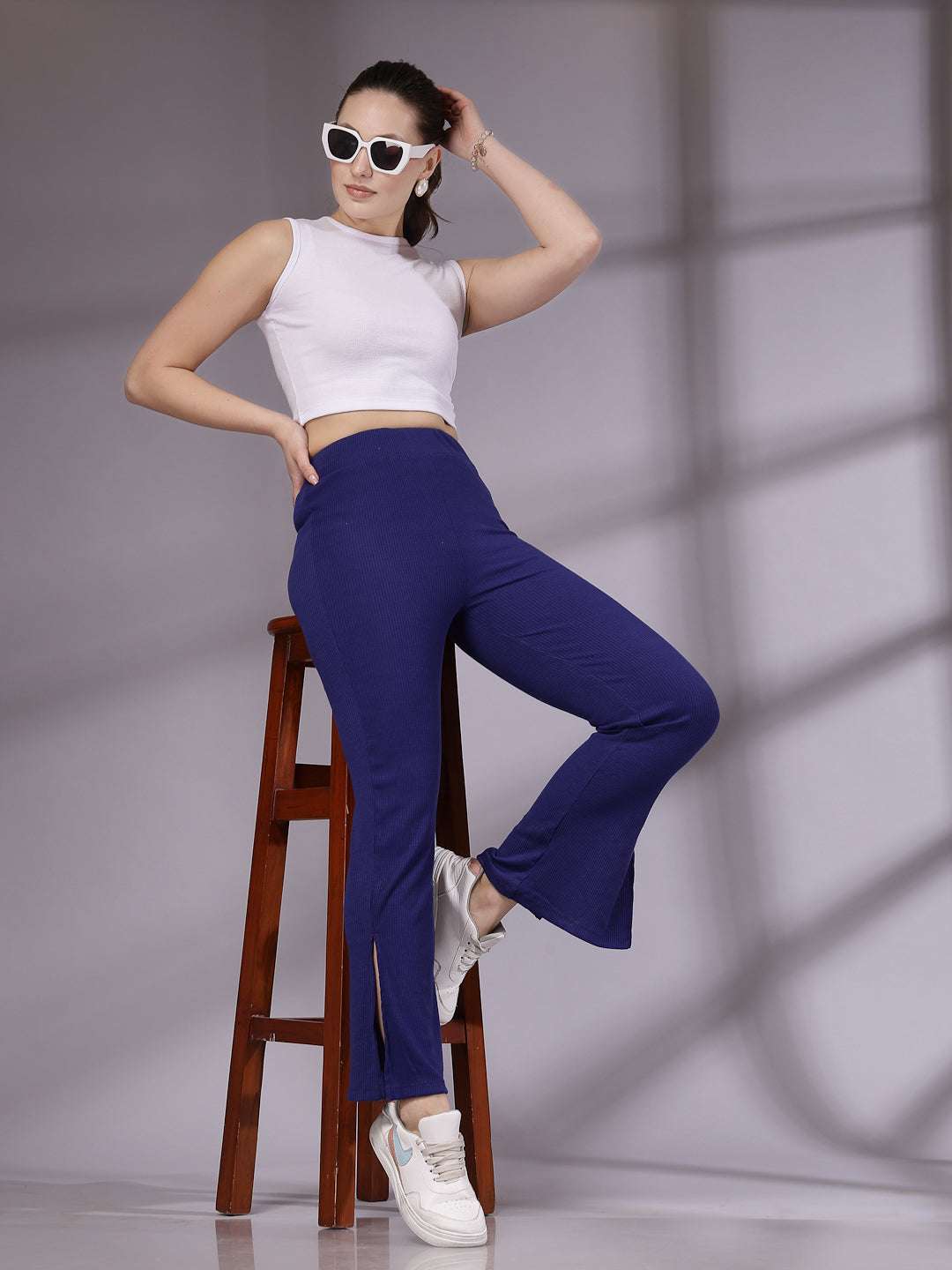 Shop Women Solid Trouser Online.