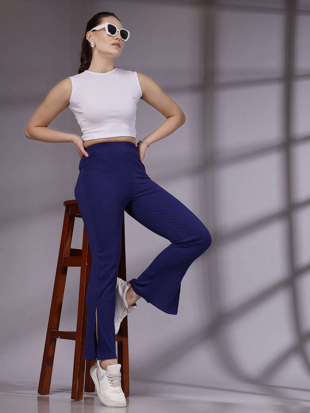 Shop Women Solid Trouser Online.