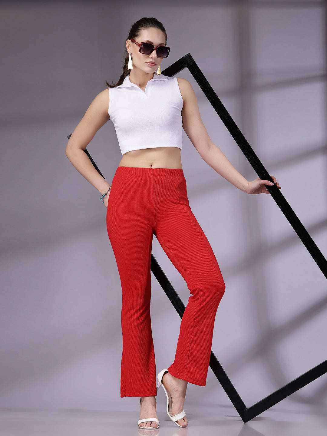 Shop Women Solid Trouser Online.