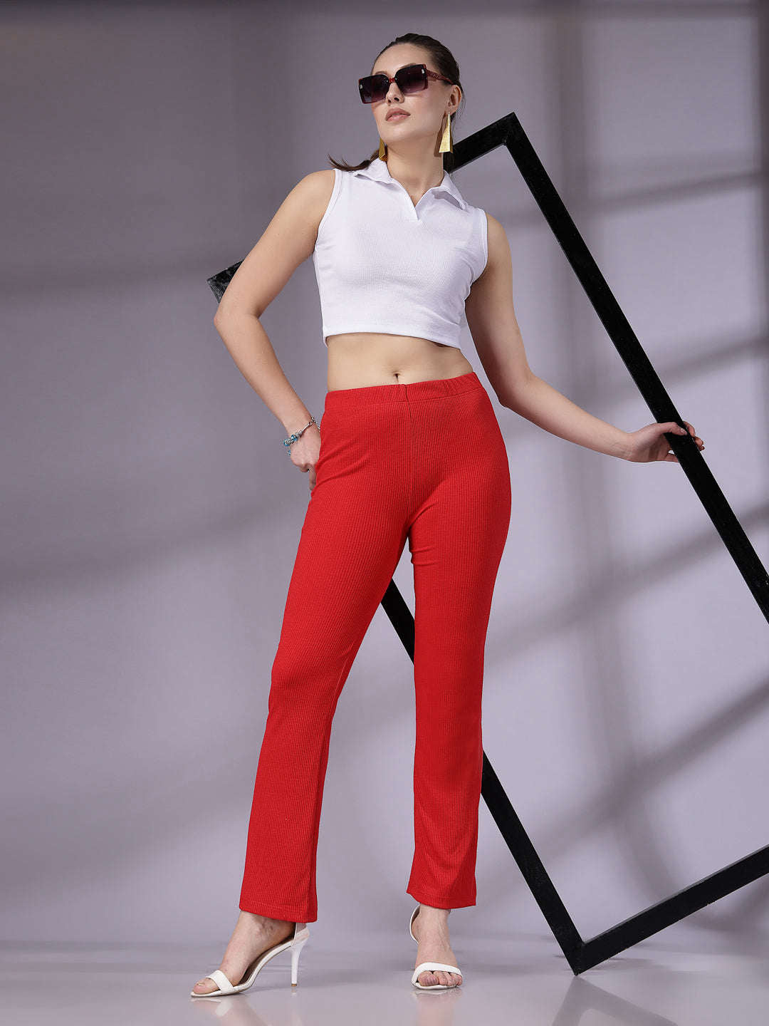 Shop Women Solid Trouser Online.