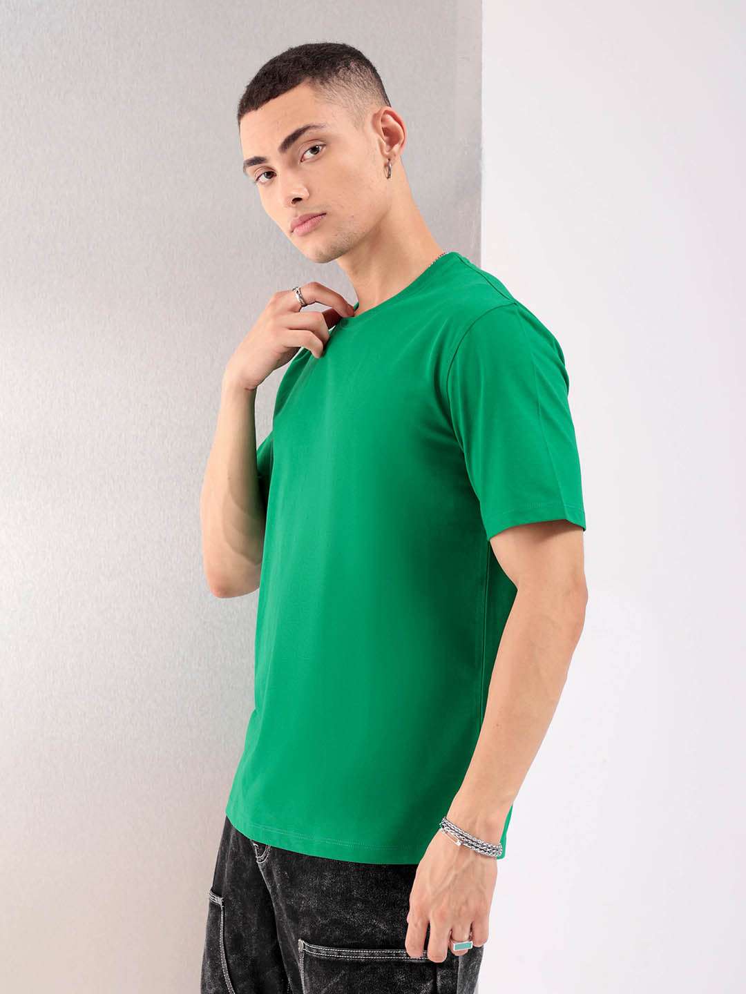 Shop Men Solid T-Shirt Online.