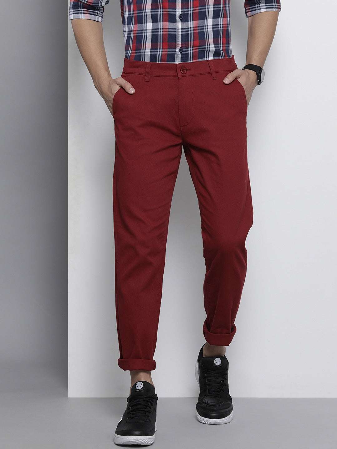 Shop Men Solid Trouser Online.