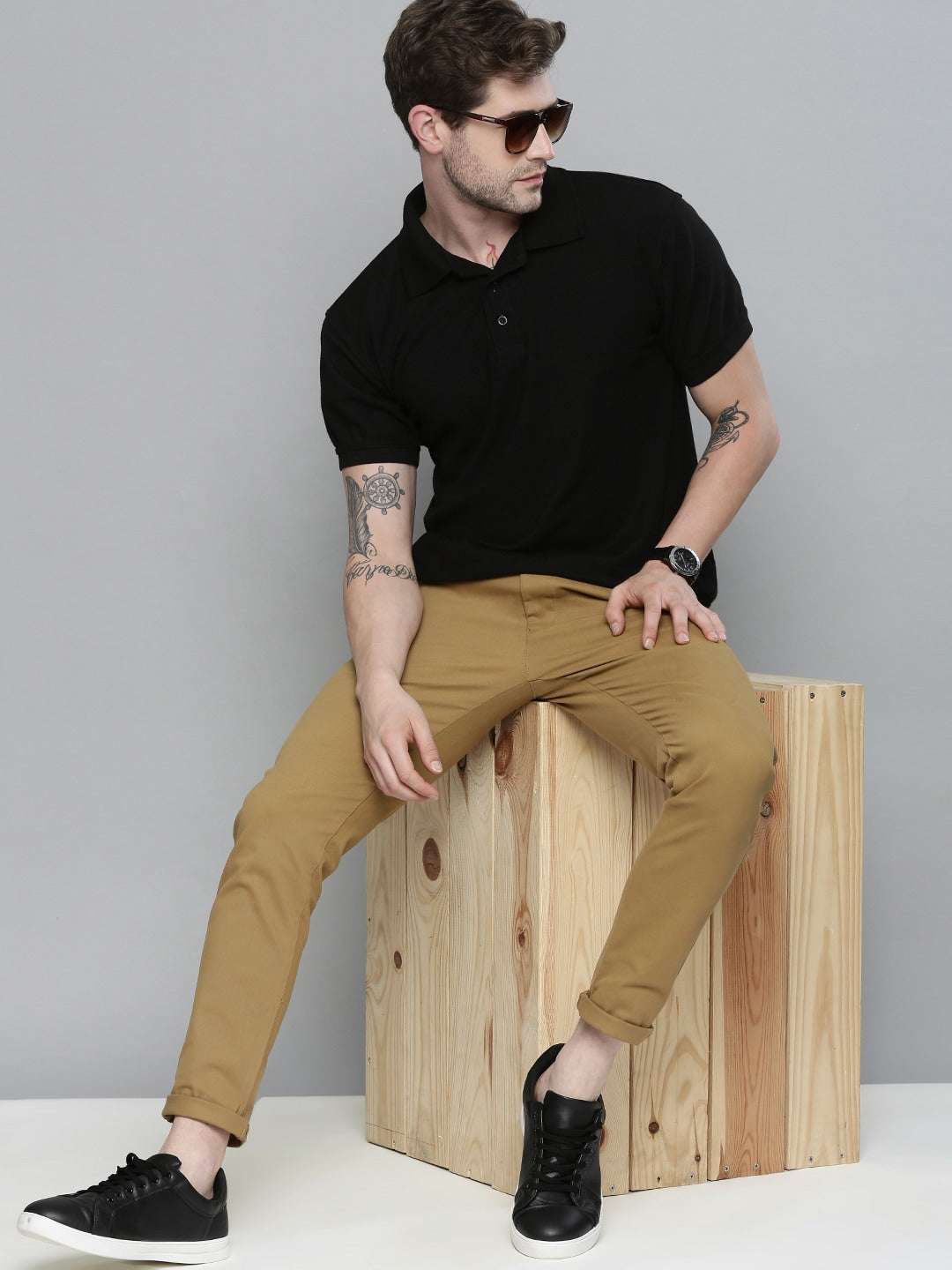 Shop Men Solid Chino Online.