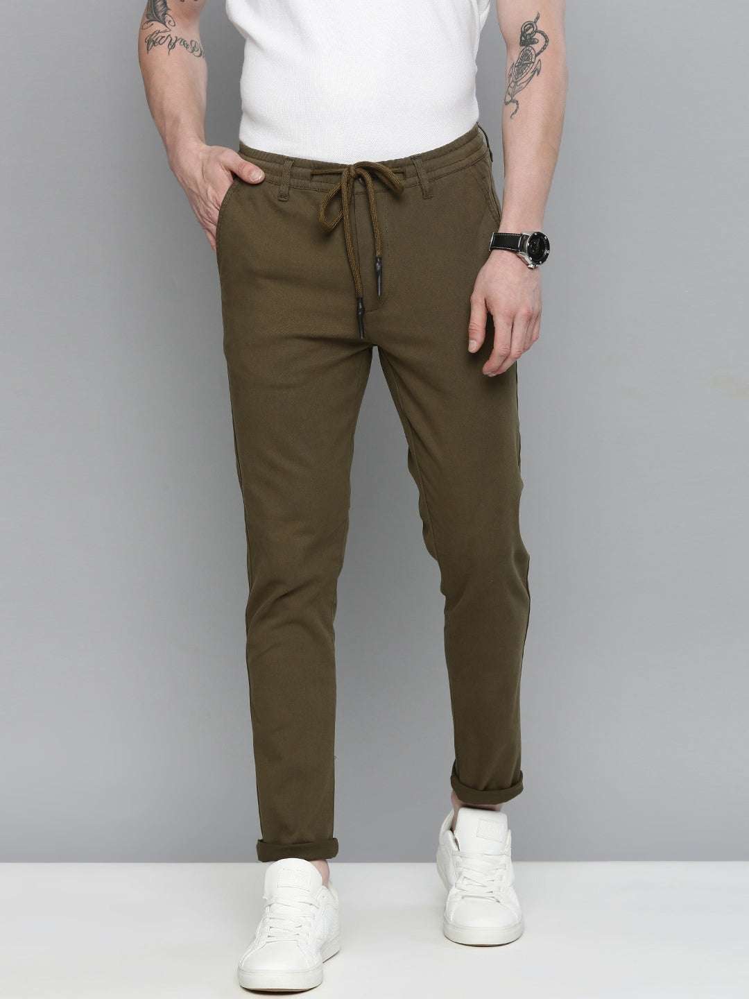 Shop Men Solid Chino Online.