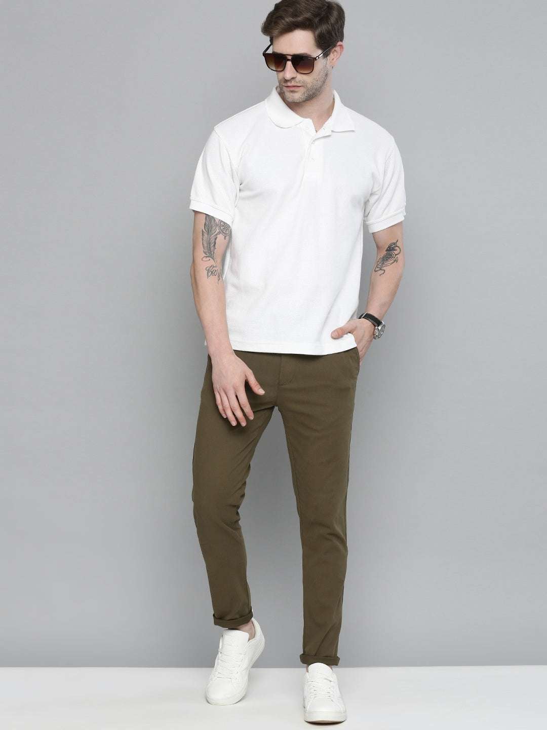 Shop Men Solid Chino Online.