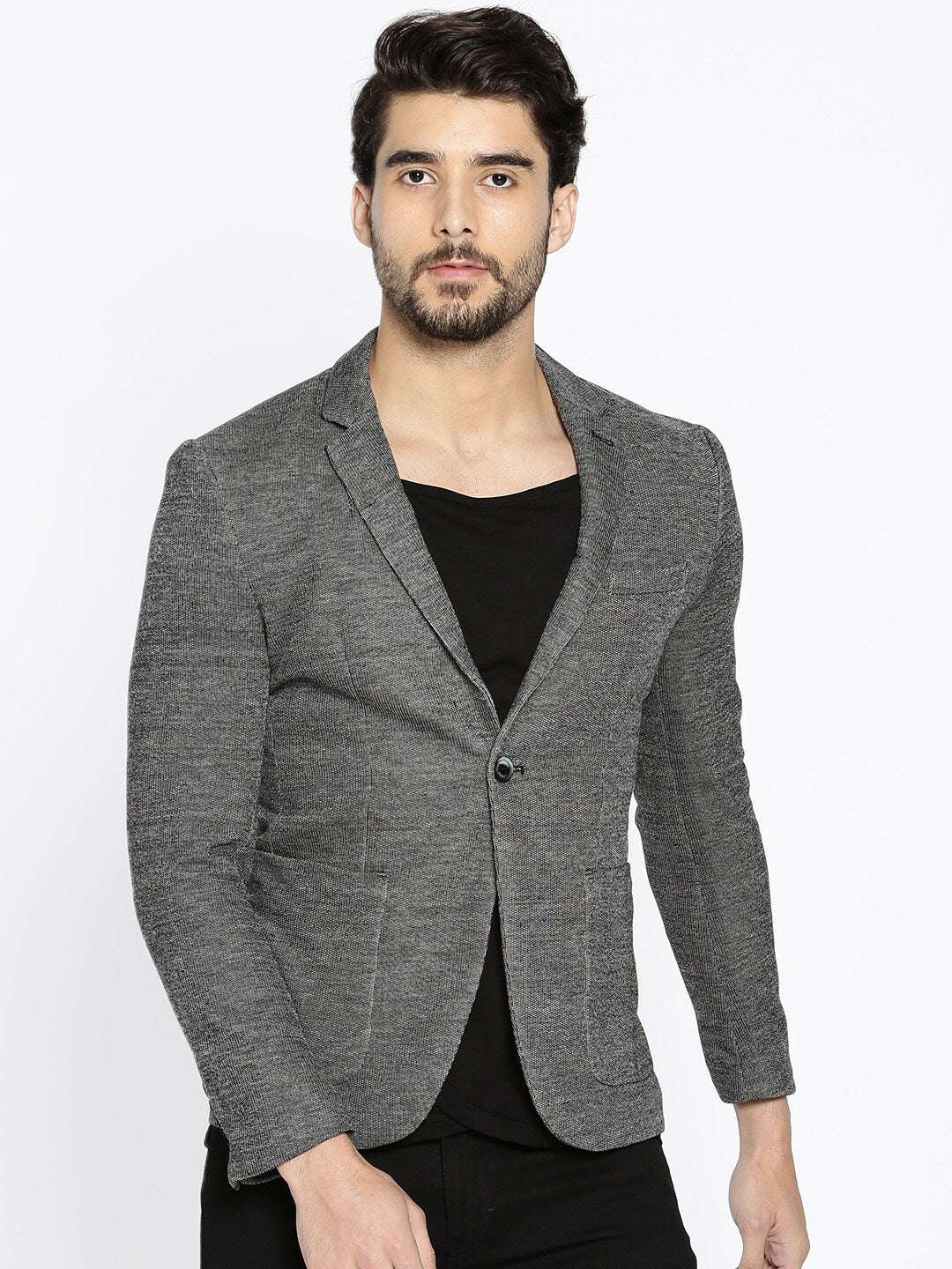 Shop Men Self Design Blazers Online.