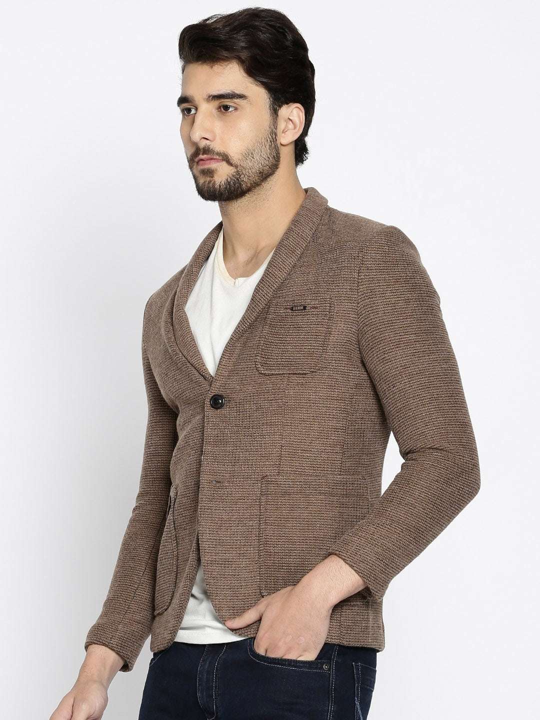 Shop Men Self Design Blazers Online.