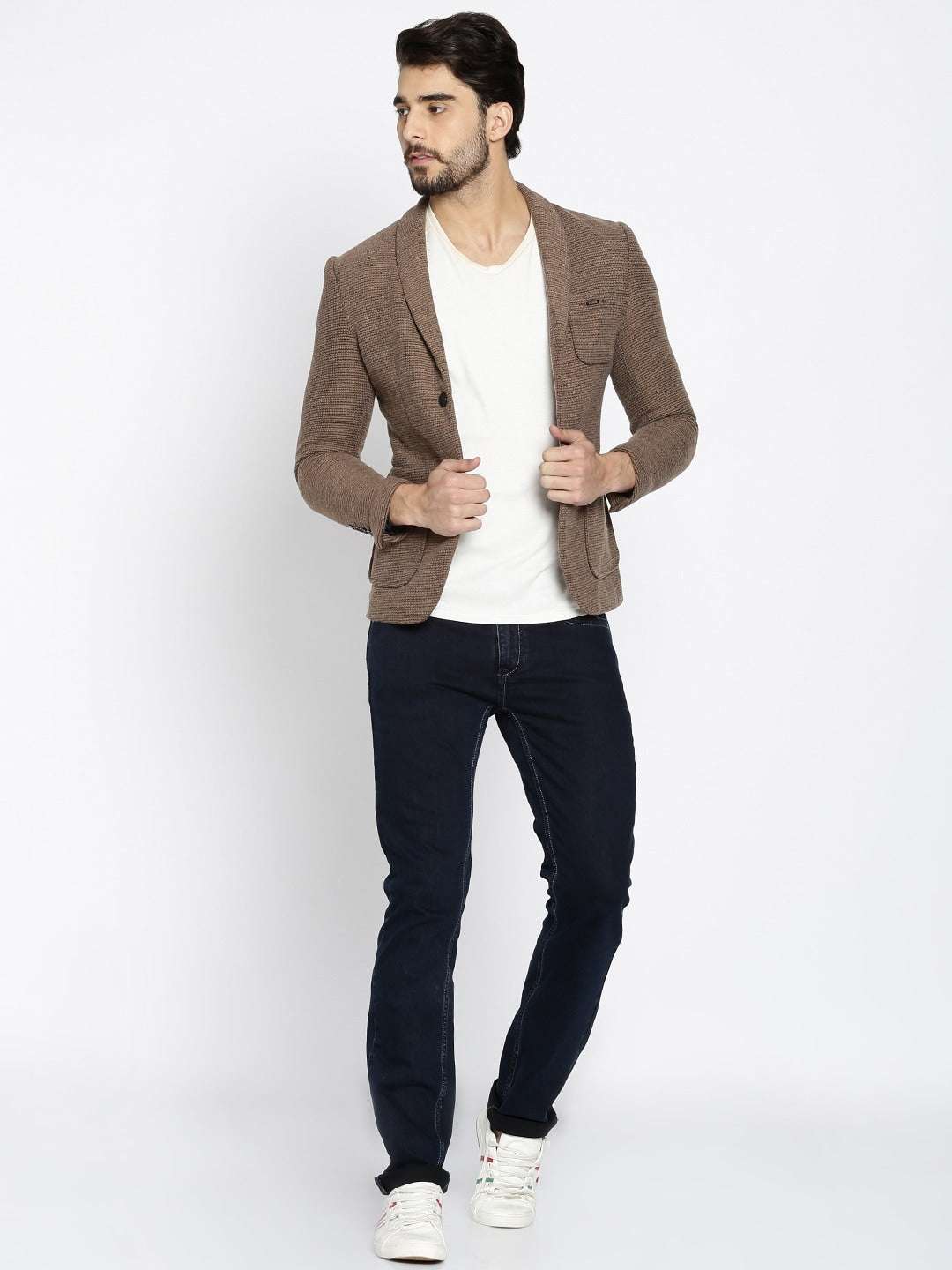 Shop Men Self Design Blazers Online.