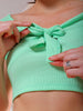 Shop Freehand Women Green Fitted Solid Sweetheart Neck Off Shoulder Top Online.