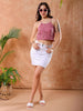 Shop Freehand Women Pink Fitted Lace Round Neck Cami Top Online.