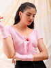 Shop Freehand Women Pink Fitted Solid Sweetheart Neck Off Shoulder Top Online.