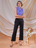 Shop Freehand Women Purple Fitted Textured Cowl Neck Draped Top Online.