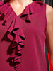 Shop Freehand Women Red Fitted Textured Ruffled Ruffle Top Online.