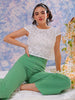 Shop Freehand Women White Regular Lace Round Neck Regular Top Online.