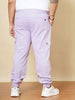 Shop Hardsoda Men Purple Plus Size Solid Cargo Jogger Online.