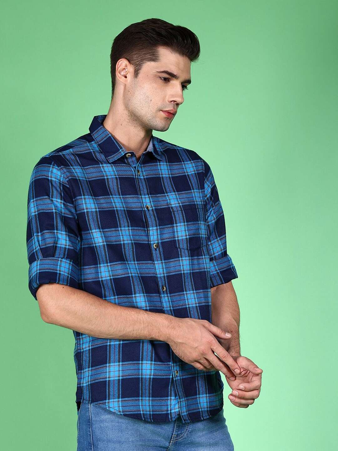 Shop Men Checked Shirt Online.