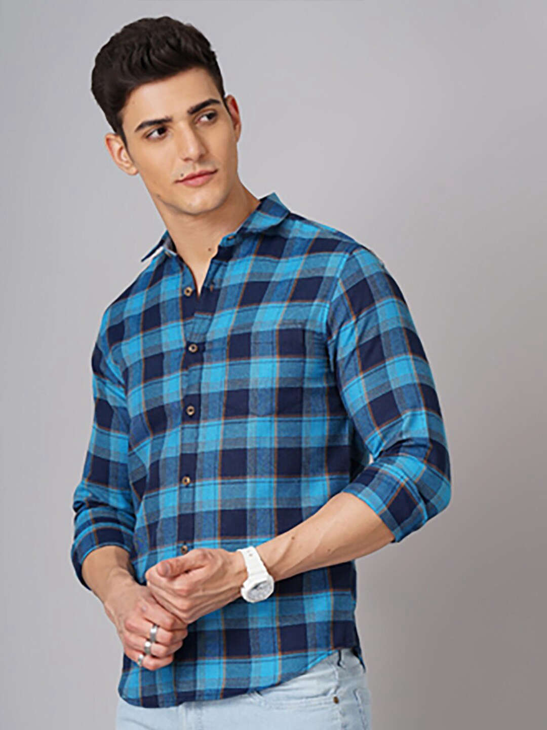 Shop Men Checked Shirt Online.