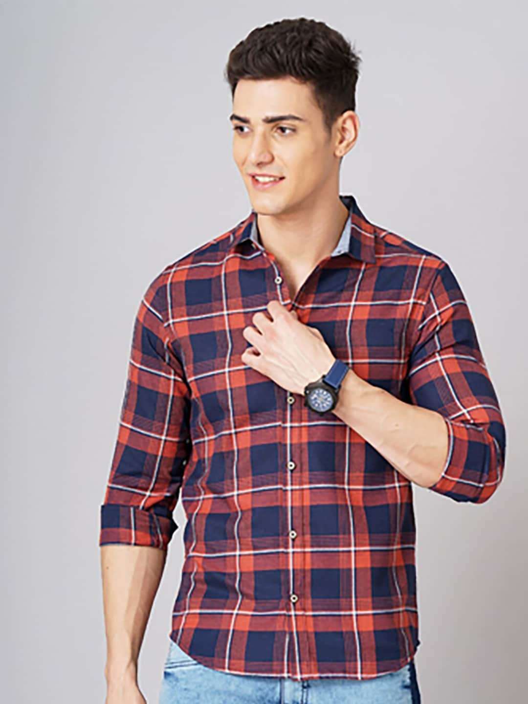 Shop Men Check Shirt Online.