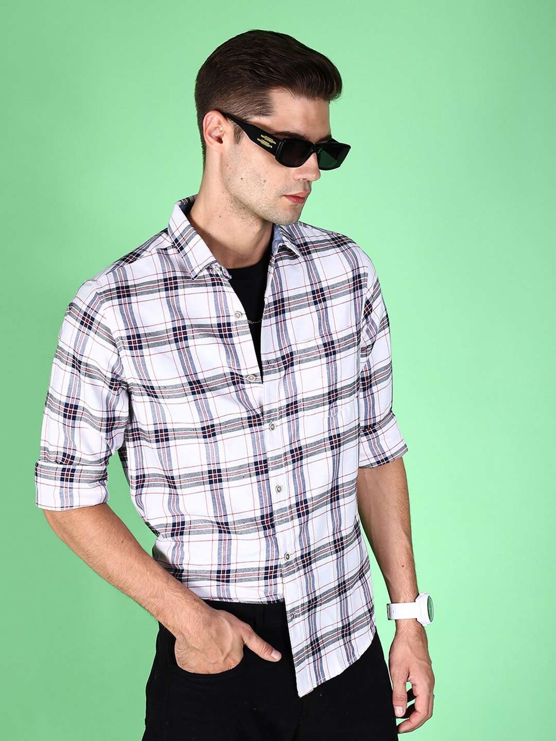 Shop Men Checkered Shirt Online.