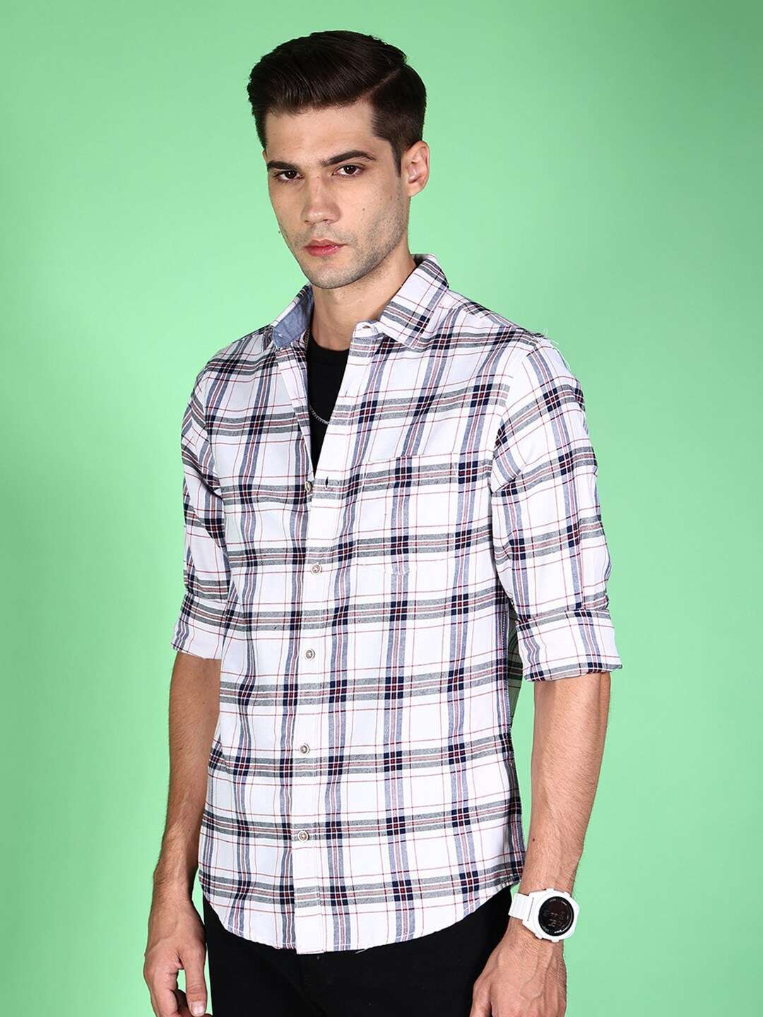 Shop Men Checkered Shirt Online.