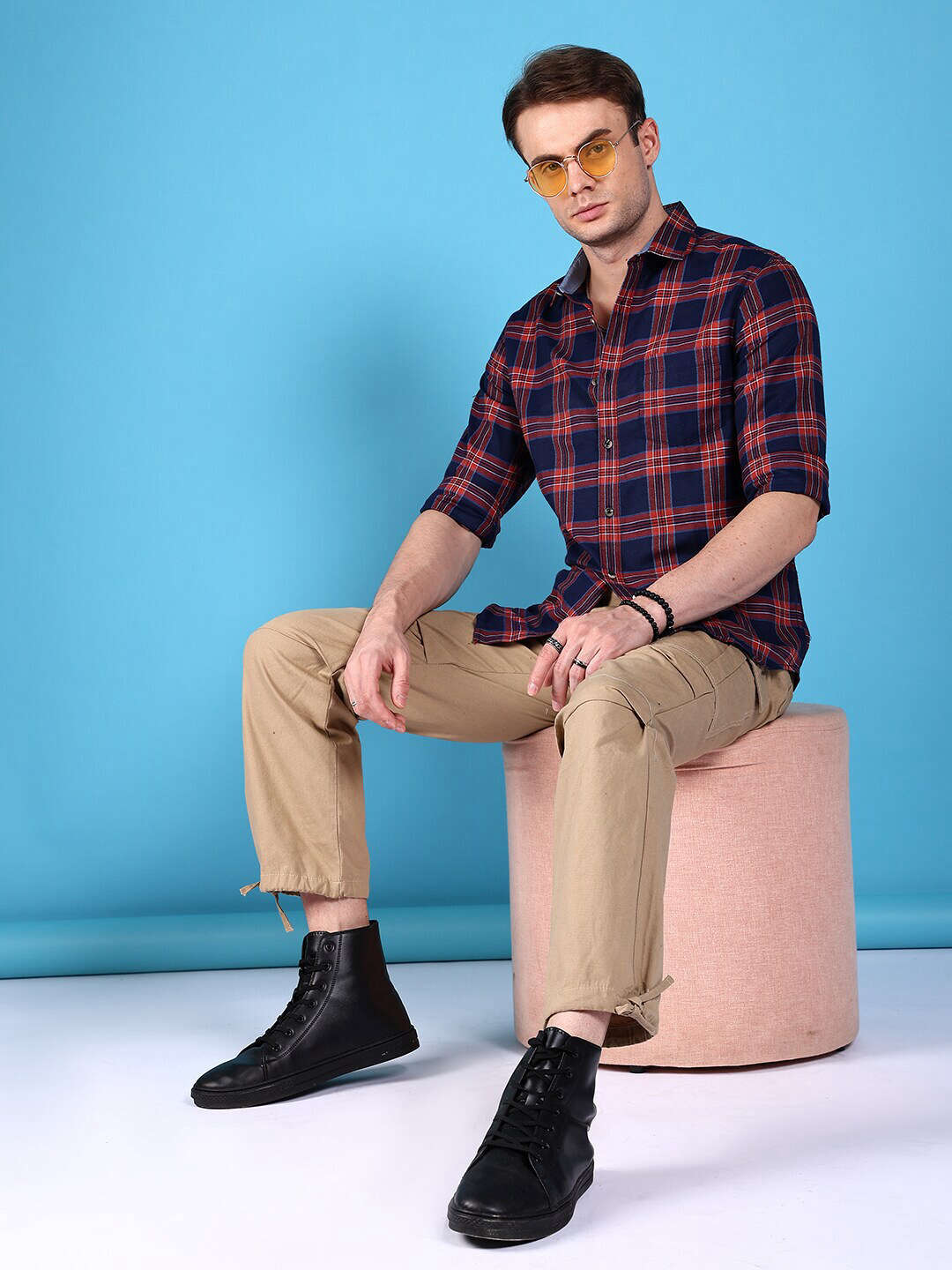 Shop Men Checkered Shirt Online.