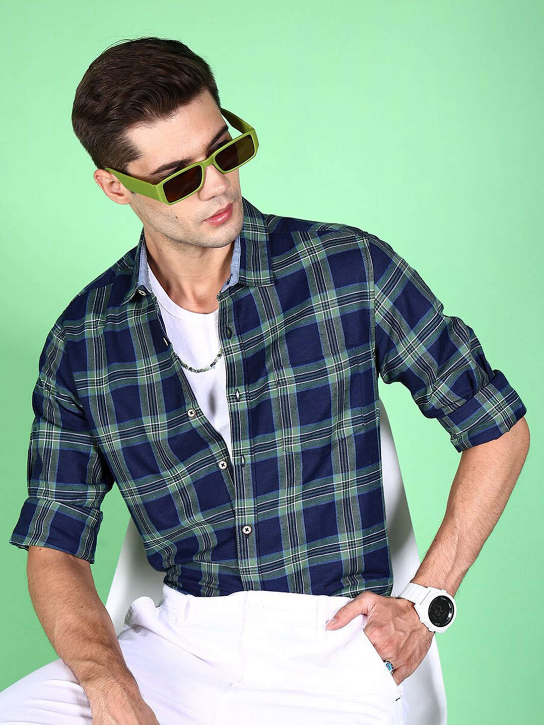 Shop Men Checkered Shirt Online.