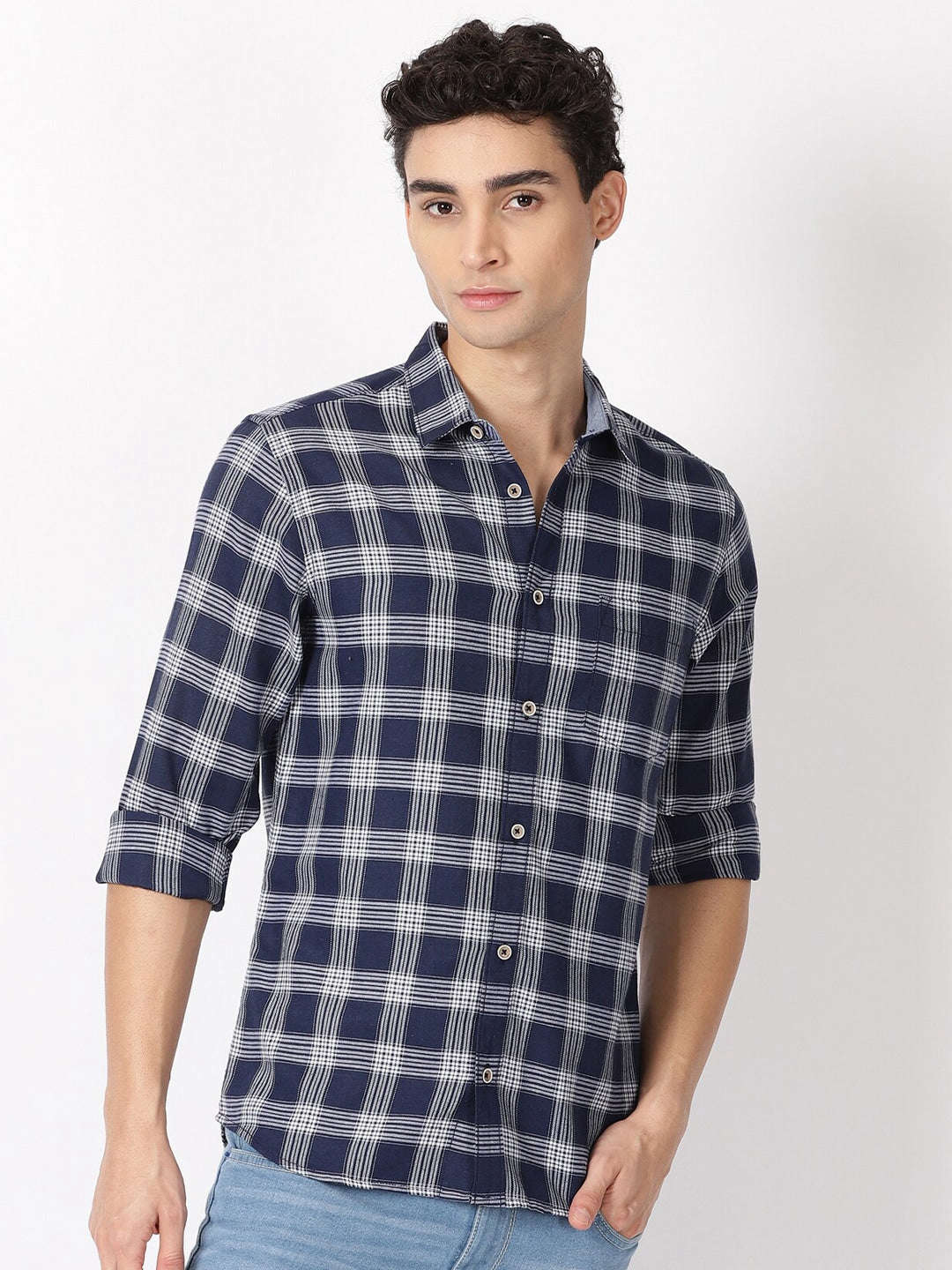 Shop Men Checked Shirt Online.