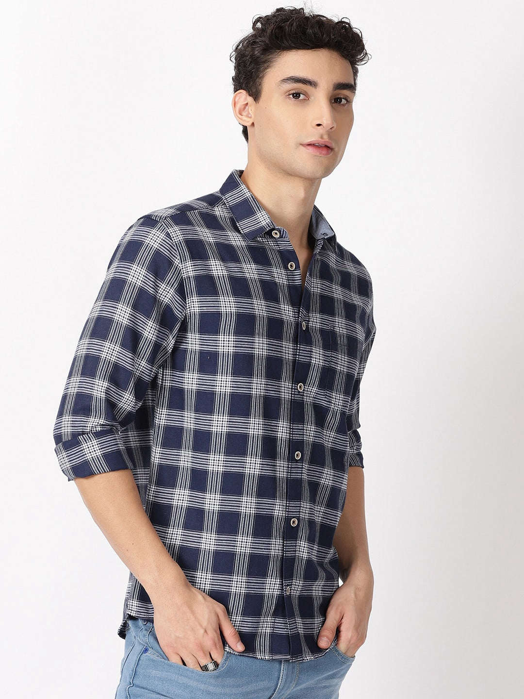 Shop Men Checked Shirt Online.