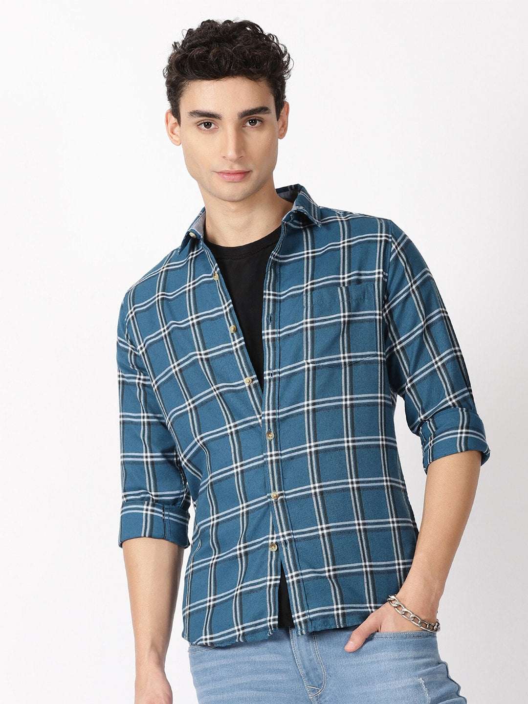 Shop Men Checked Shirt Online.