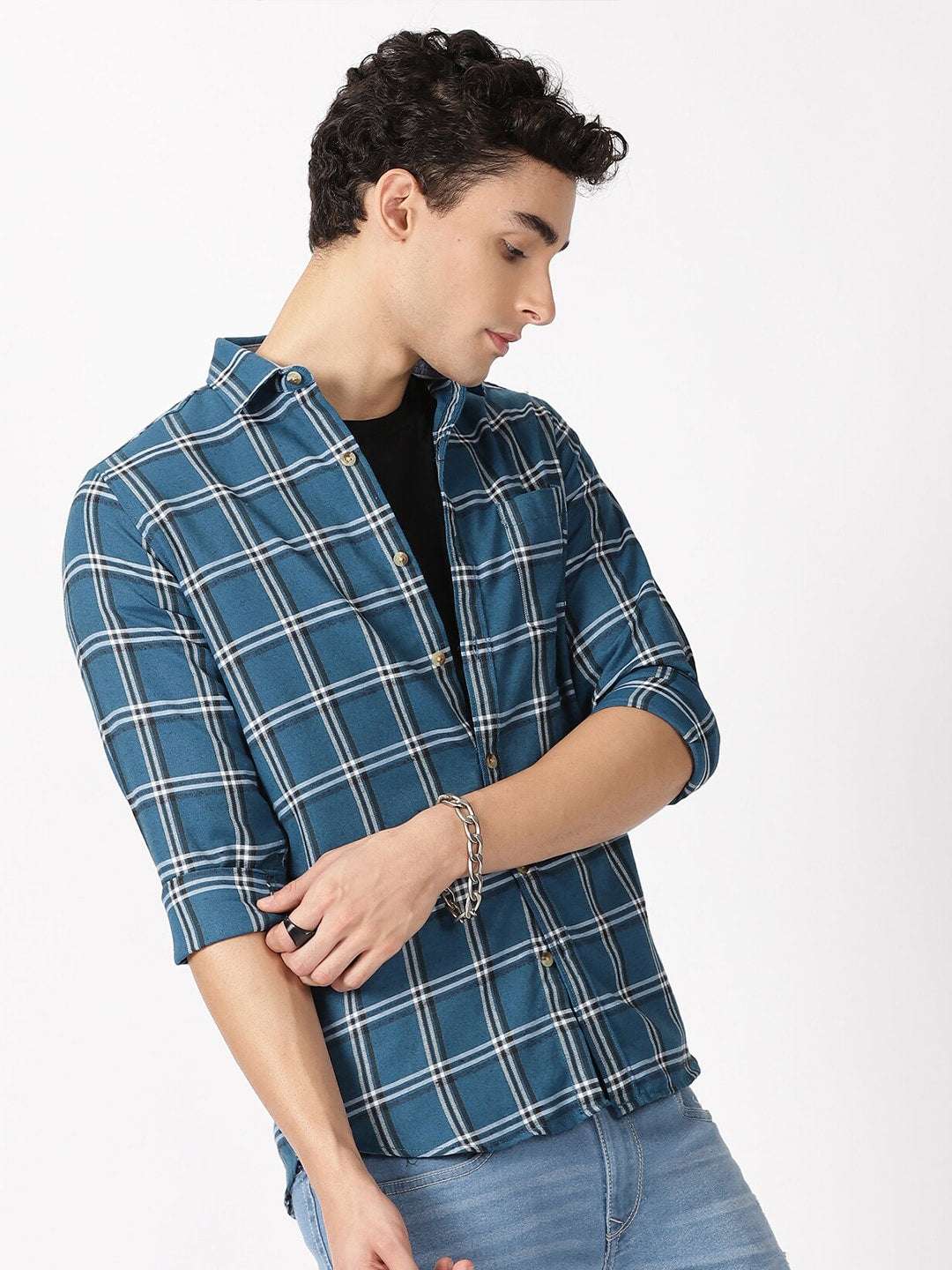 Shop Men Checked Shirt Online.