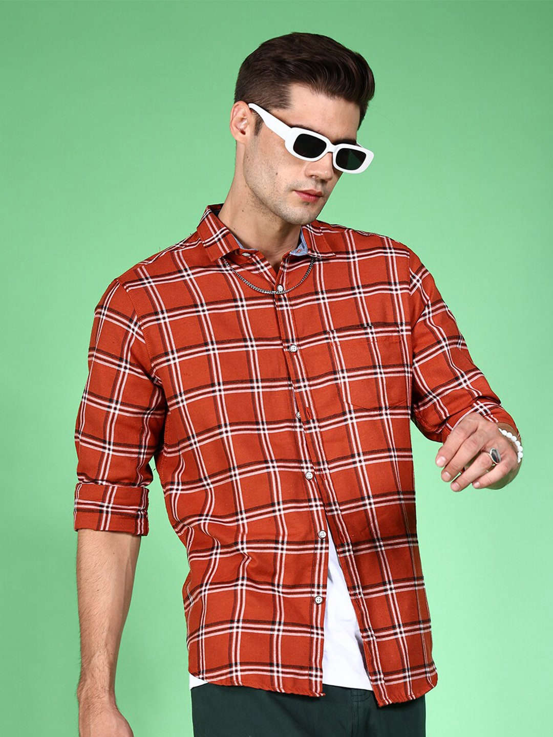 Shop Men Checked Shirt Online.