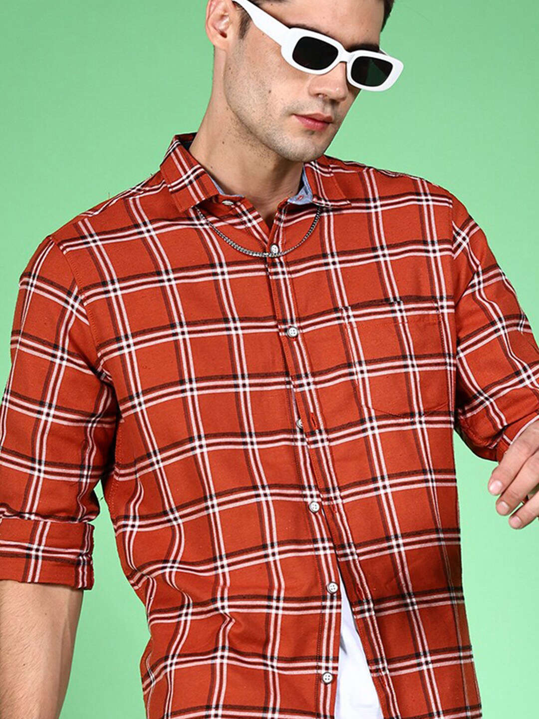 Shop Men Checked Shirt Online.