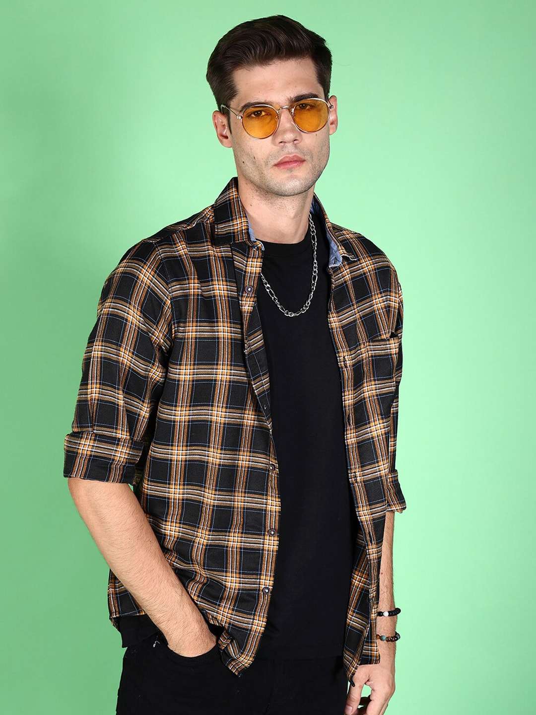 Shop Men Checked Shirt Online.