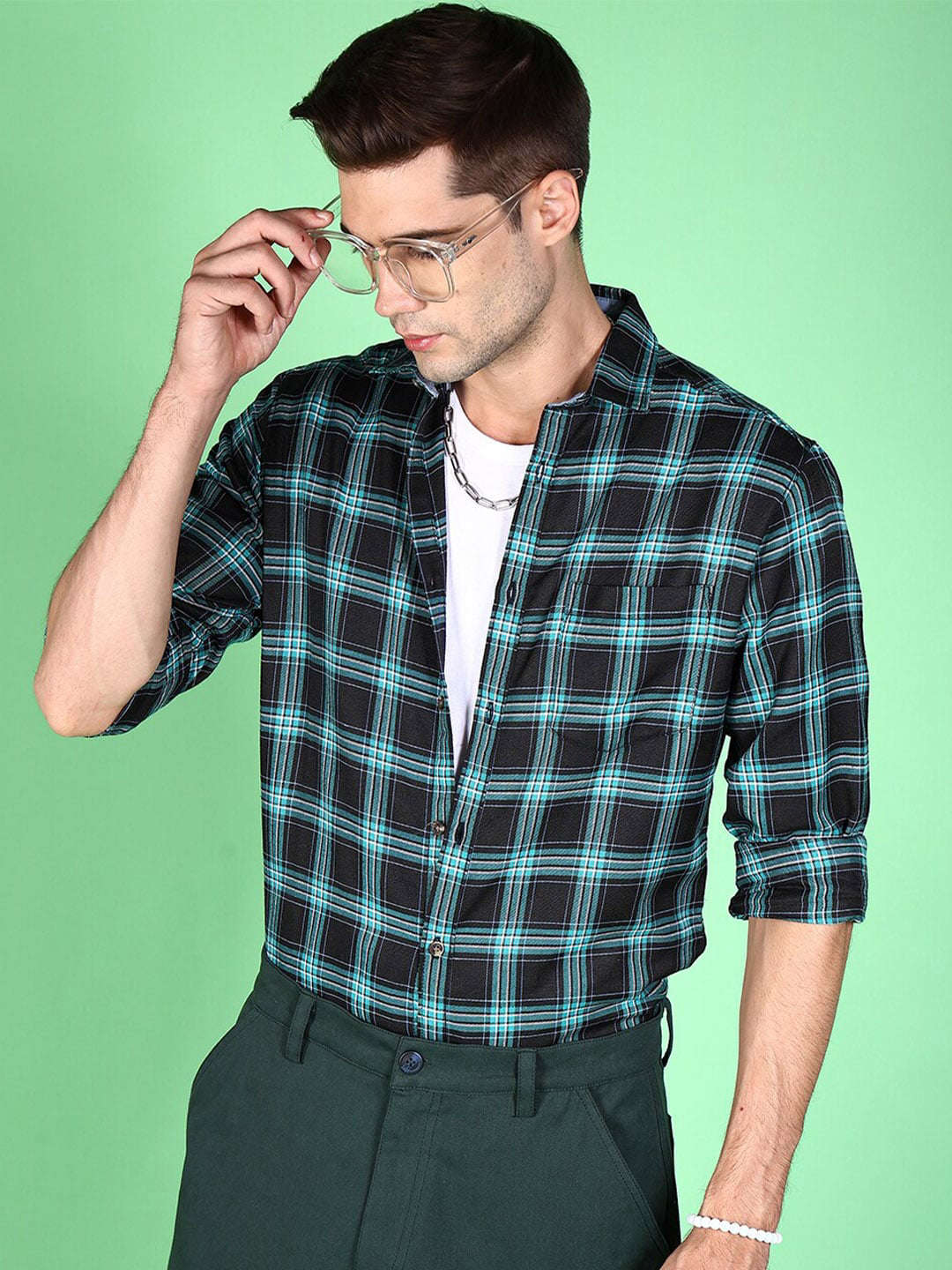 Shop Men Checked Shirt Online.