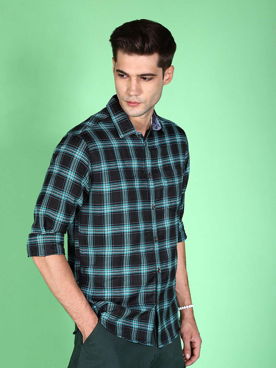 Shop Men Checked Shirt Online.