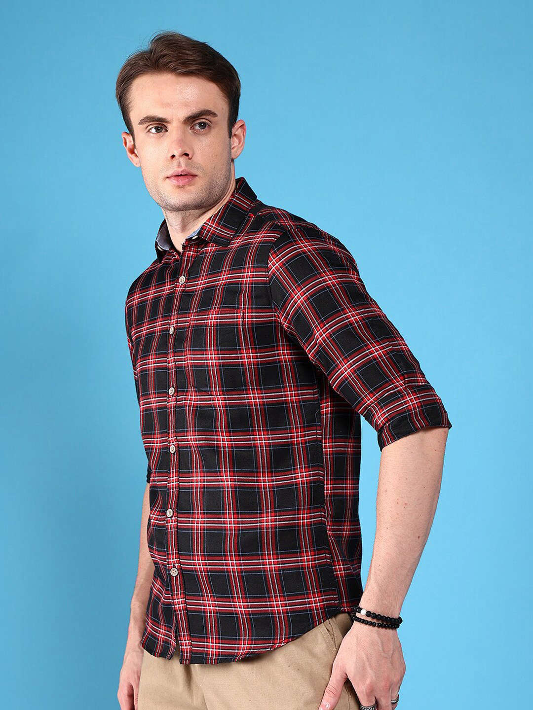 Shop Men Checked Shirt Online.