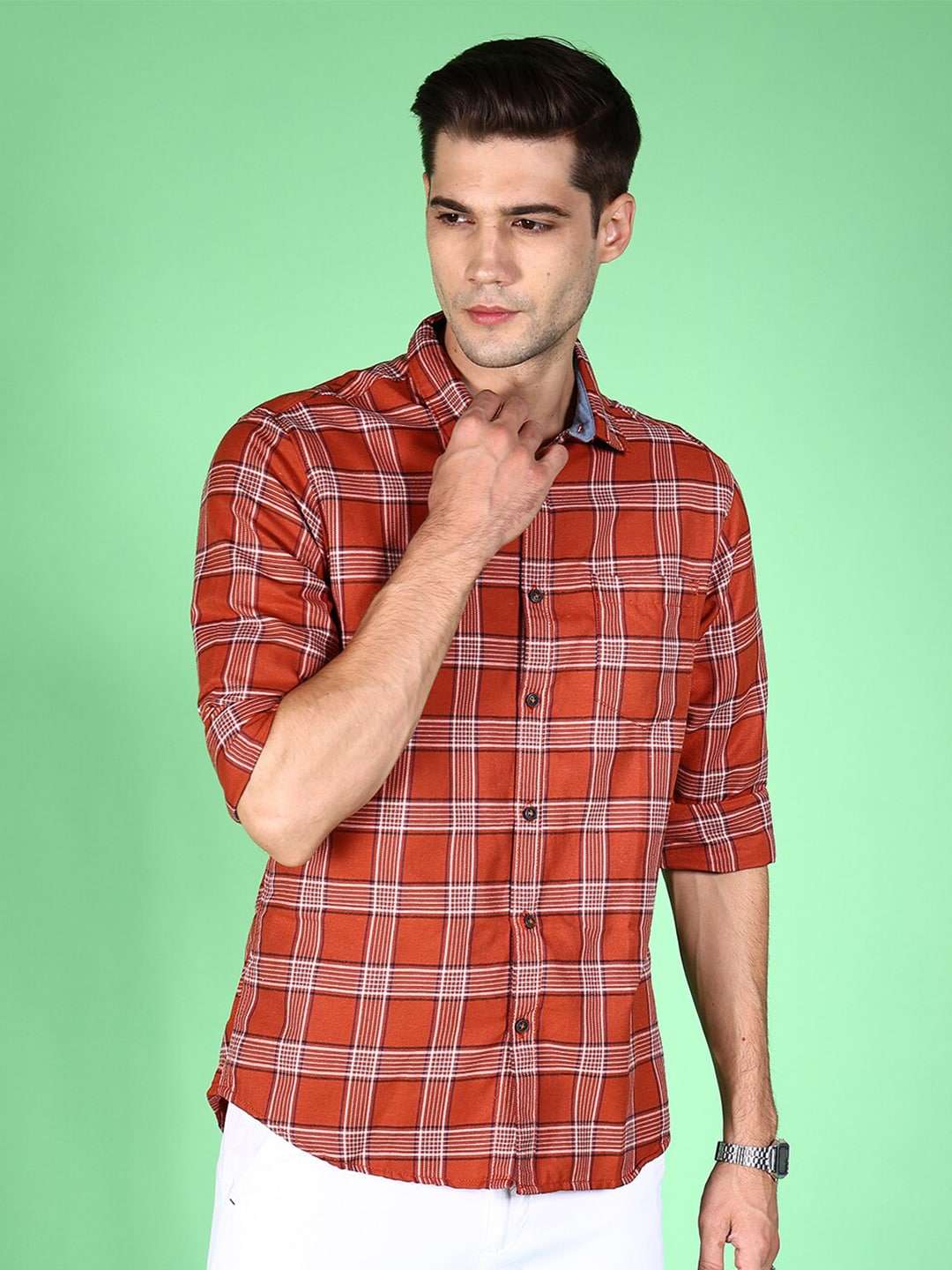 Shop Men Checked Shirt Online.